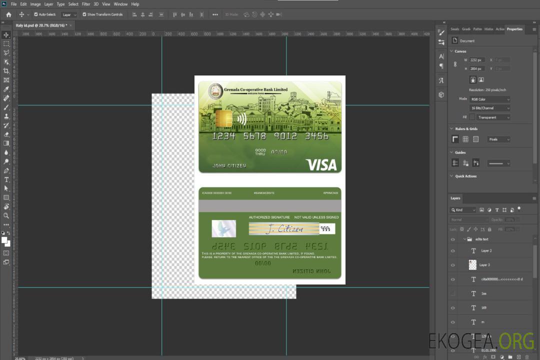 Carte de crédit classique à visa limité de Grenade Co-operative Bank template Carte de crédit classique à visa limité de Grenade Co-operative Bank template